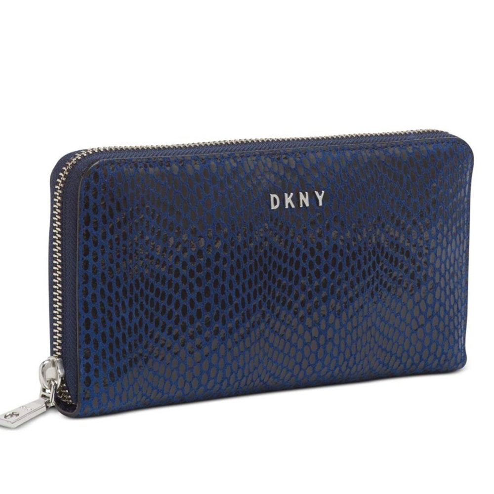DKNY Sally Leather Zip Around Wallet on a Chain - Picture 5 of 5